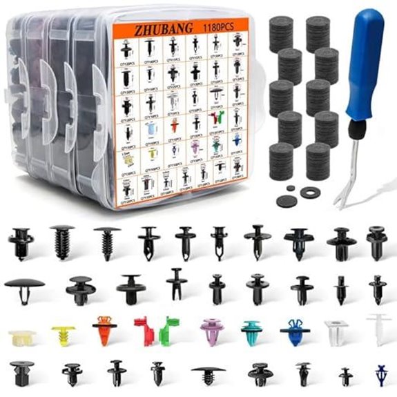 1281PCS Car Clips Kit for GM Ford Toyota Honda BMW