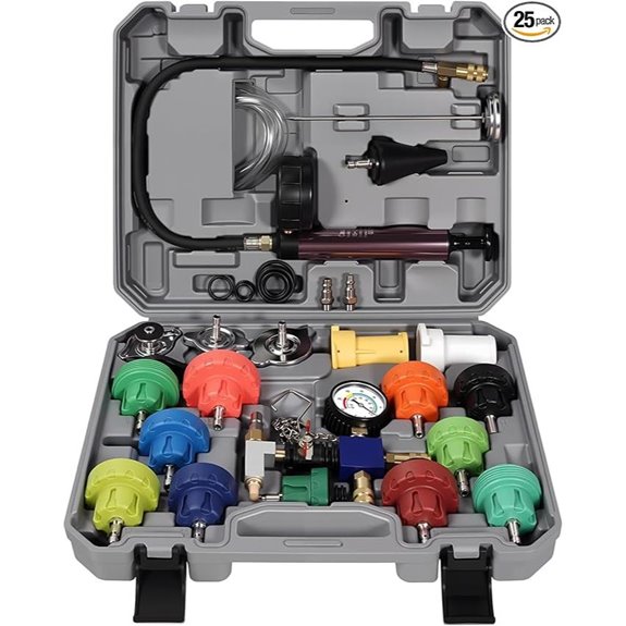 25PCS Automotive Coolant Pressure Tester & Refill Kit