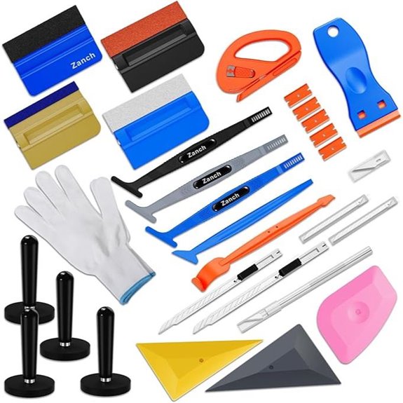 Zanch Vinyl Wrap Tool Kit (52pcs) for Automotive Installation