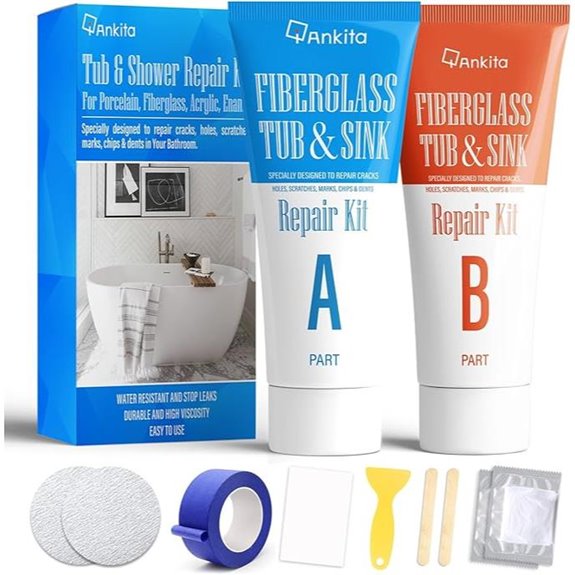 Tub Repair Kit for Chips Cracks Rust on Bathtubs