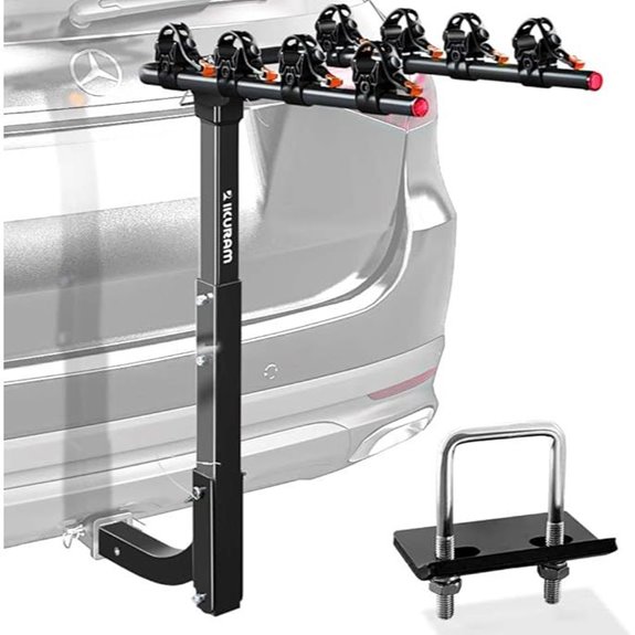 IKURAM R 4 Bike Rack for Hitch Mount Vehicles