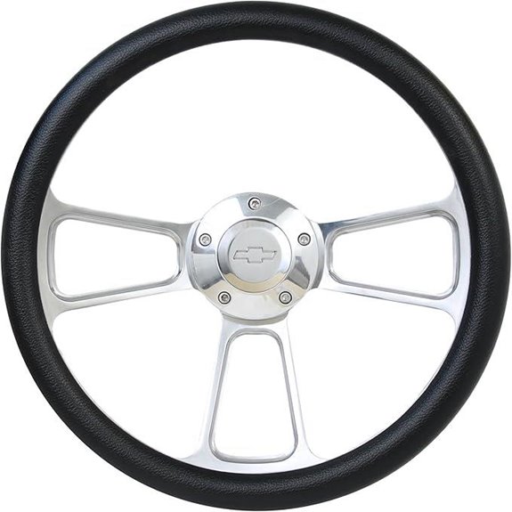 Forever Sharp 14 Billet and Black Vinyl Wheel with Chevy Horn