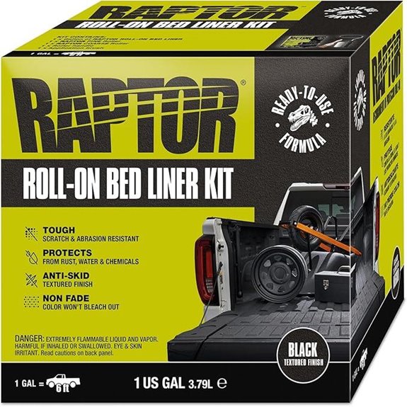 Raptor Roll-On Bed Liner Kit Black 1 Gallon