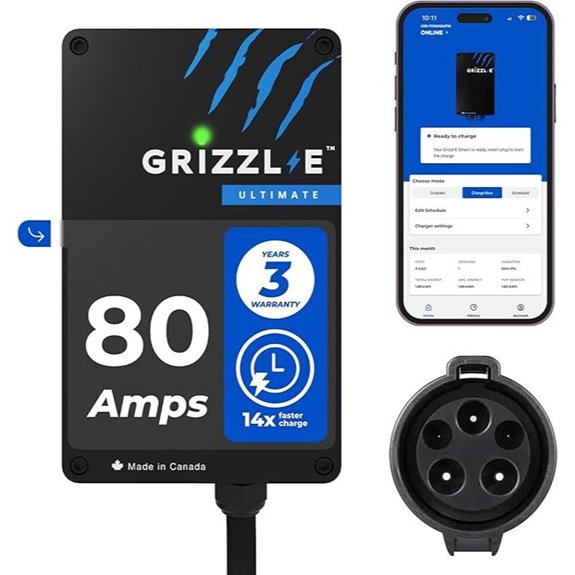 Grizzl-E Level 2 EV Charger 80A J1772 Black