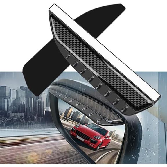 Car Side Mirror Rain Guard 2-Pack (Black)