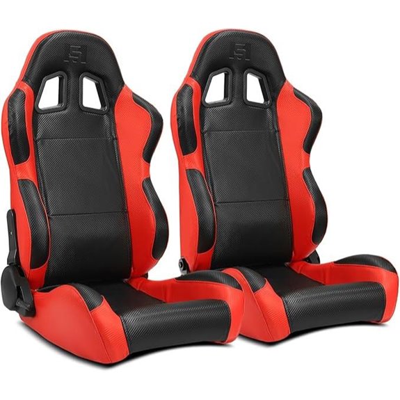 ModifyStreet Black Carbon Fiber Racing Seats (Pair)
