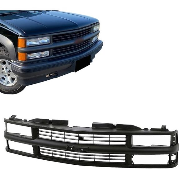 Black Front Grille Compatible with 1994-2000 Chevrolet