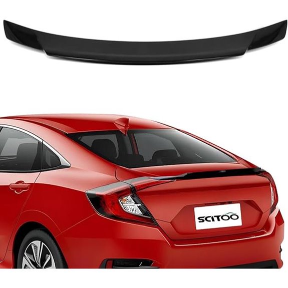 SCITOO Glossy Black Rear Trunk Spoiler for Honda Civic