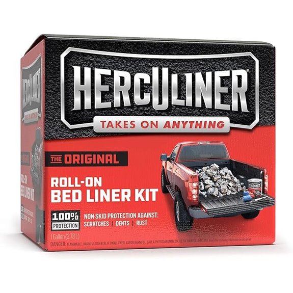 HERCULINER HCL1B8 Roll-on Bed Liner Kit,Black 1 Gal.