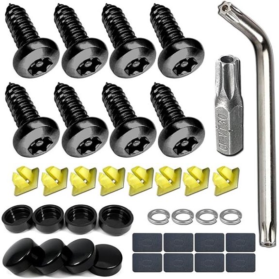 BGGTMO Black License Plate Screws – Stainless Steel Hardware