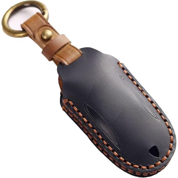 Tesla Model X Leather Key Fob Cover (Black)