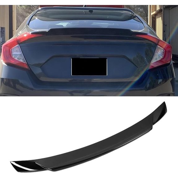 Honda Civic 10th Gen Rear Spoiler Black V3 Style