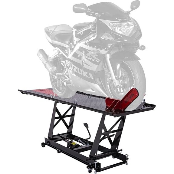 Black Widow Hydraulic Motorcycle Lift Table - 1,000 lb. Capacity