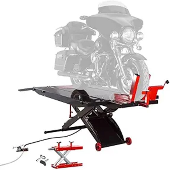 Black Widow Pneumatic Motorcycle Lift Table