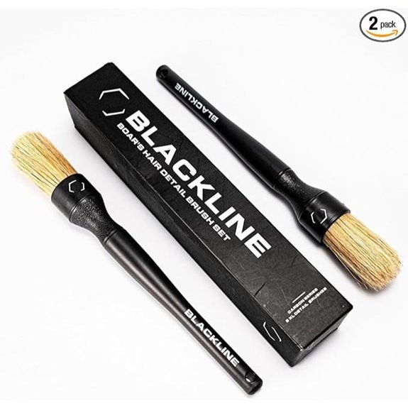 Blackline Car Care Boar Hair Detailing Brush Set