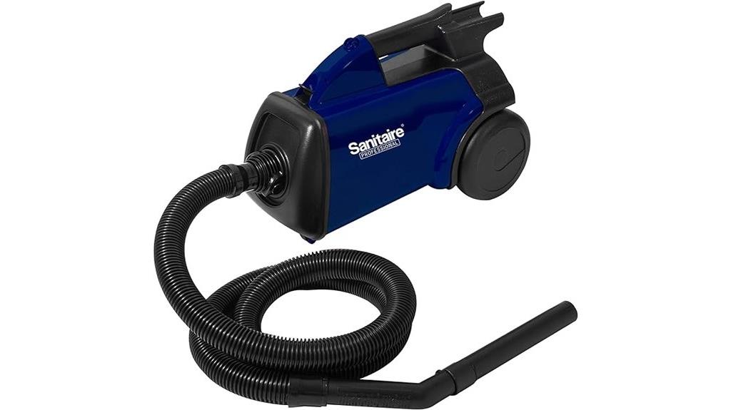 blue compact canister vacuum