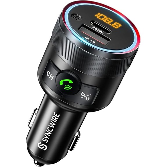 Syncwire Bluetooth 5.4 FM Transmitter with Dual USB