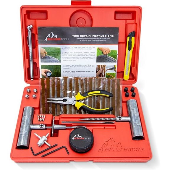 Boulder Tools Tire Repair Kit with Storage Case