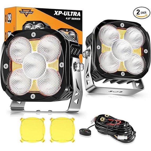 Auxbeam 4.5 128W LED Pod Lights with Covers