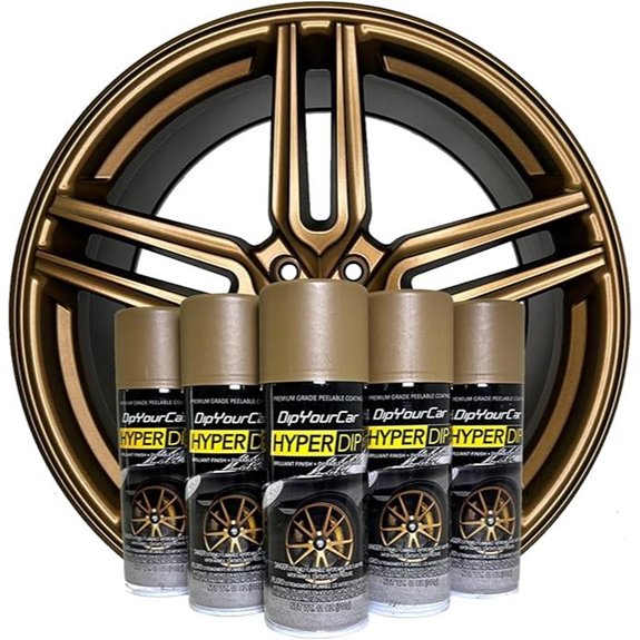 HyperDip Wheel Paint Kit for Rims (Bronze Gold Satin)