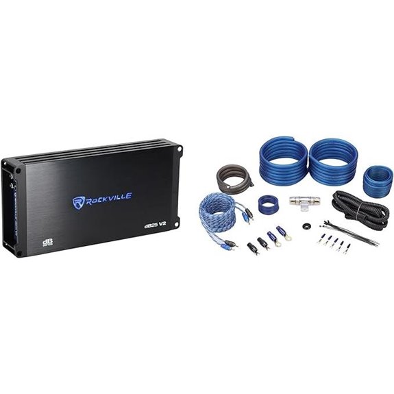 Rockville 2-Item Car Amp & Wiring Kit Bundle