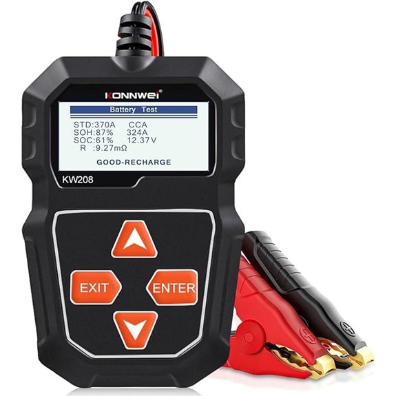 KONNWEI KW208 12V Car Battery and Alternator Tester