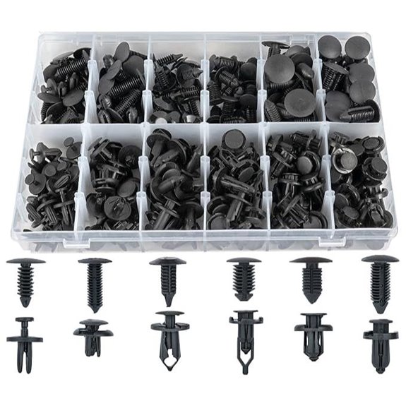 Sunplustrade 240 Car Bumper Clips Rivets Fasteners Set