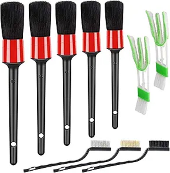 10pcs Car Detailing Brush Kit for Interior & Exterior