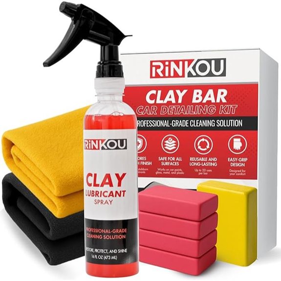 Clay Bar Auto Detailing Kit with Lubricant & Cloths
