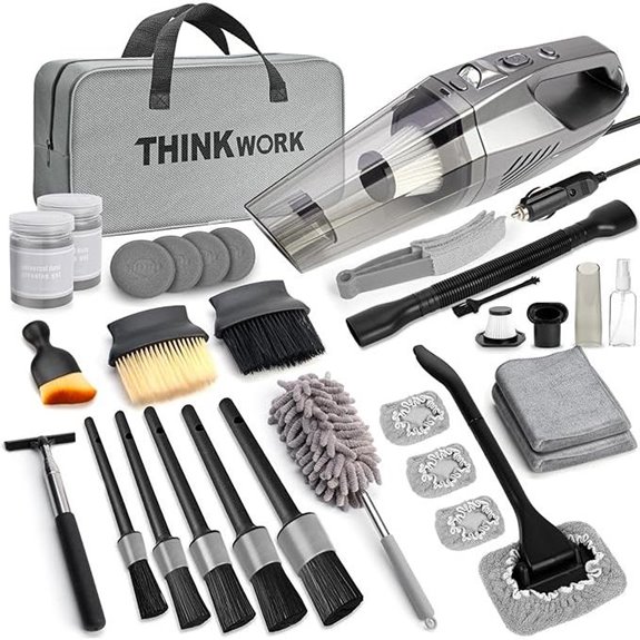 Thinkwork Car Cleaning Kit with Vacuum and Brushes