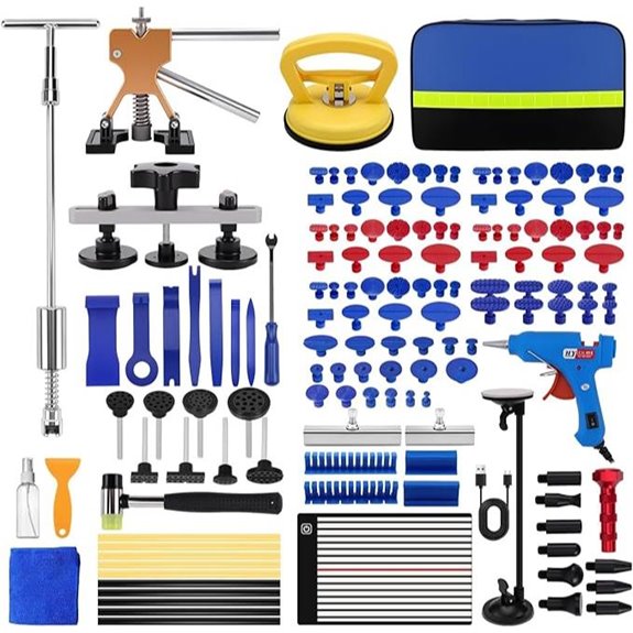 142PCS Car Dent Repair Kit with LED Light