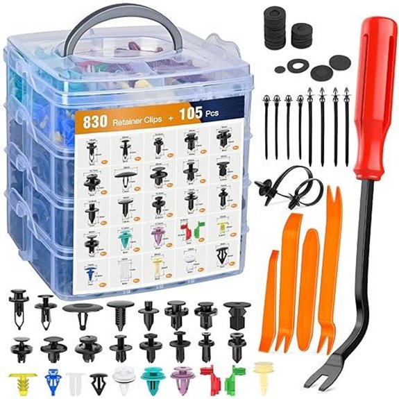 GOOACC 935Pcs Car Fastener Clips & Removers