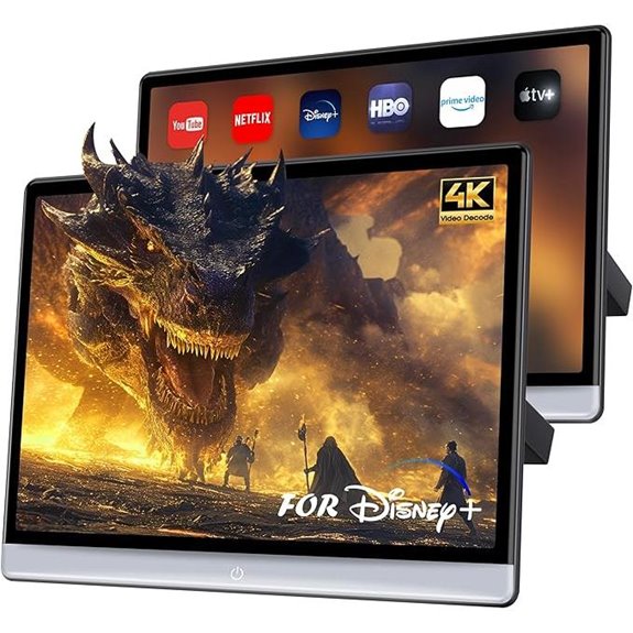 WONNIE 16 Car Headrest Monitor with 4K Android Tablet