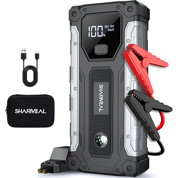 Sharmeal 3000A Car Jump Starter with LED Light