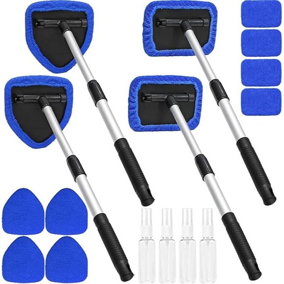 Beieverluck Car Windshield Cleaner Kit with Microfiber Pads