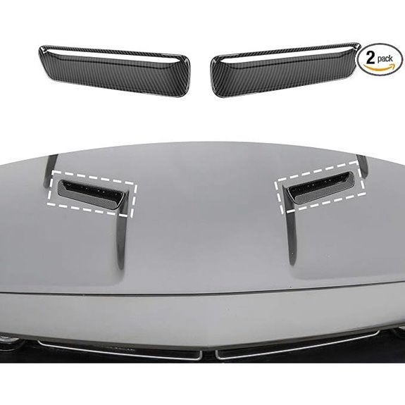 RT-TCZ Carbon Fiber Hood Scoop Vents for Dodge Challenger