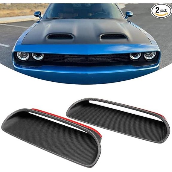 Jogon Carbon Fiber Front Hood Vent Cover for Dodge Challenger