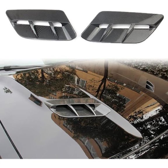Korlot Carbon Fiber Engine Hood Vent Cover for Dodge