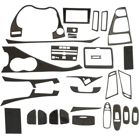 NLQR 31Pcs Carbon Fiber Interior Trim Kit for Infiniti