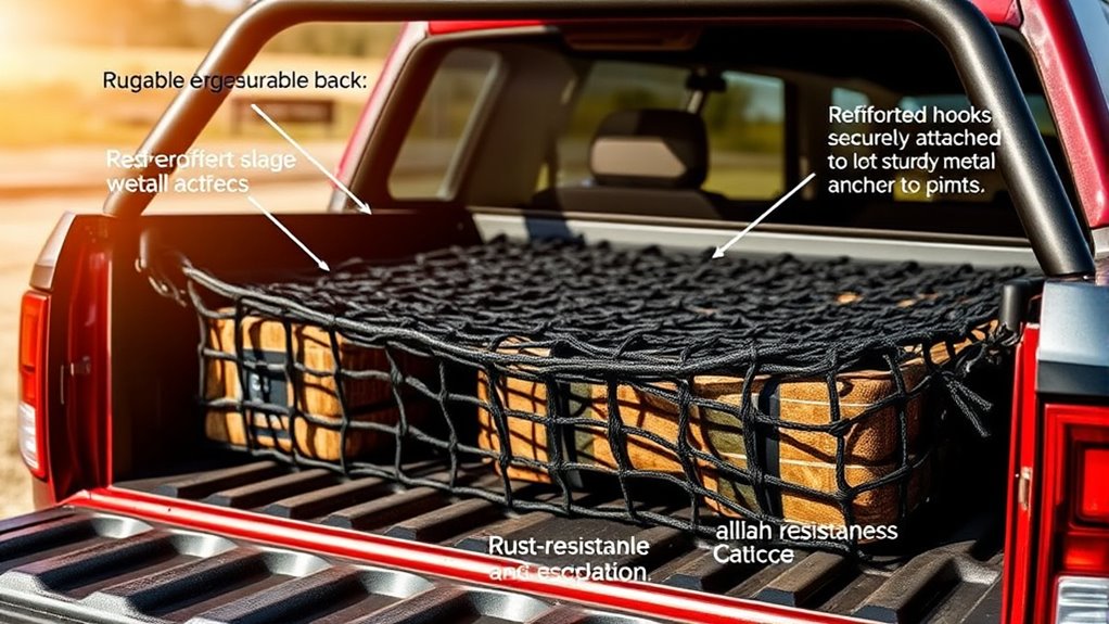 cargo net size durability attachment