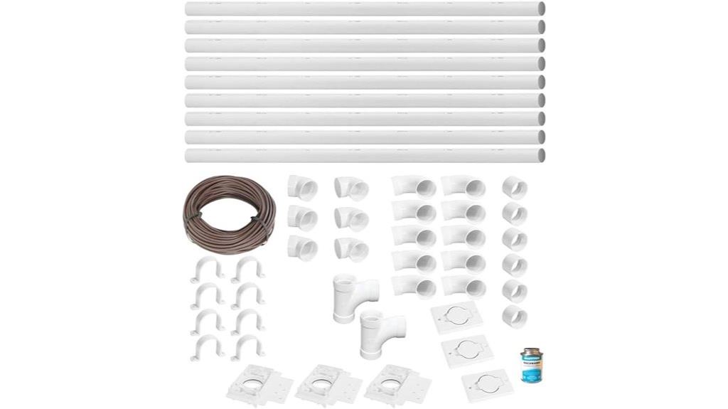 central vacuum pipe kit