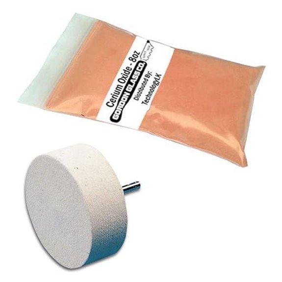 Cerium Oxide Glass Polishing Kit with Buffing Wheel