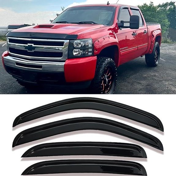 4-Piece Chevy/GMC Window Visor Sun Rain Snow Guards