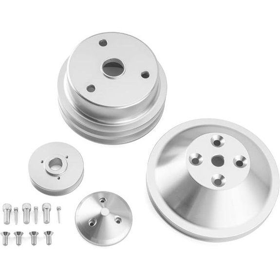 WeiSen V-Belt Pulley Kit for Chevy Small Block