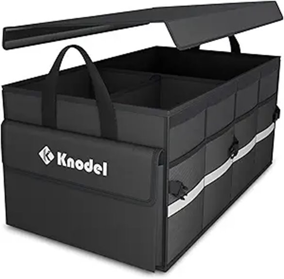 K KNODEL Collapsible Car Trunk Organizer with Lid