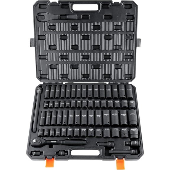 VEVOR 65-Piece Impact Socket Set with Storage Case