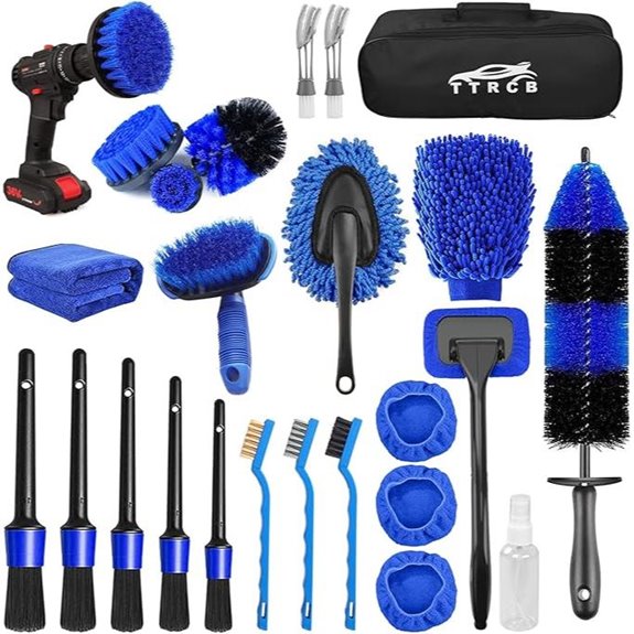 26-Piece Car Detailing Brush Set and Cleaning Kit