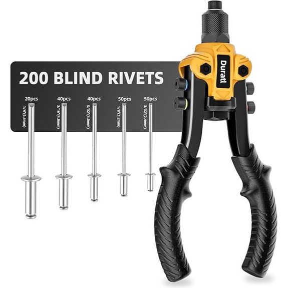 Rivet Gun Kit with 200 Rivets and Heads