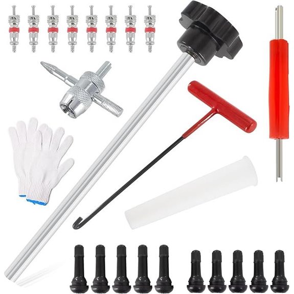 24-Piece Tire Valve Core Replacement Tool Kit