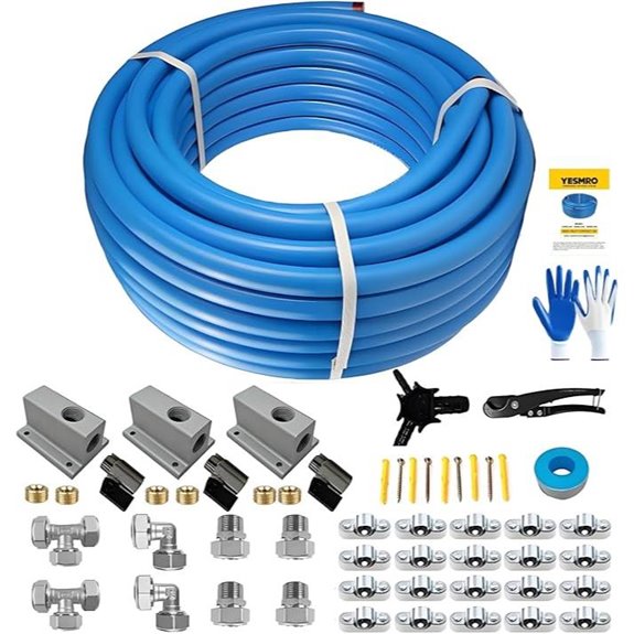 Compressed Air Line Kit with Fittings and Tubing